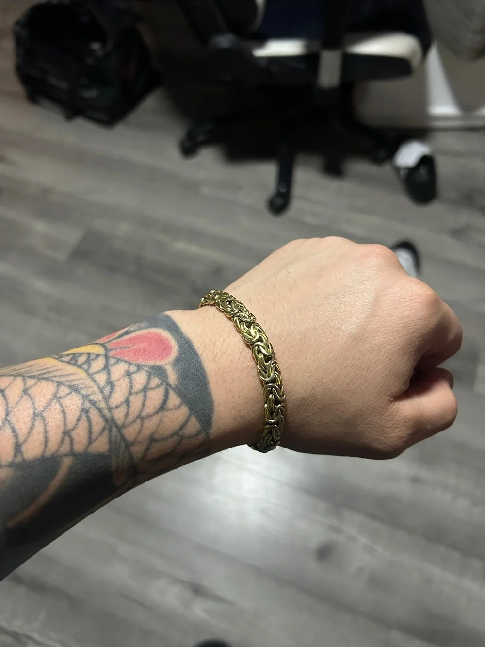 14k Yellow Gold Byzantine Style Gold Bracelet 7